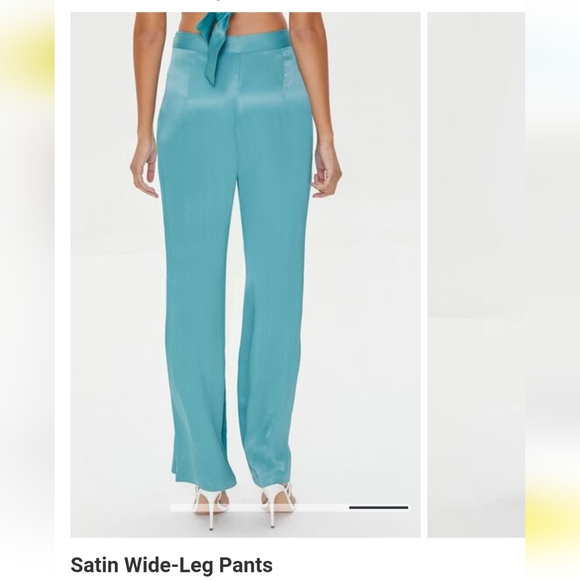 Forever 21 | Womens satin wide leg pant | size medium - Picture 5 of 9